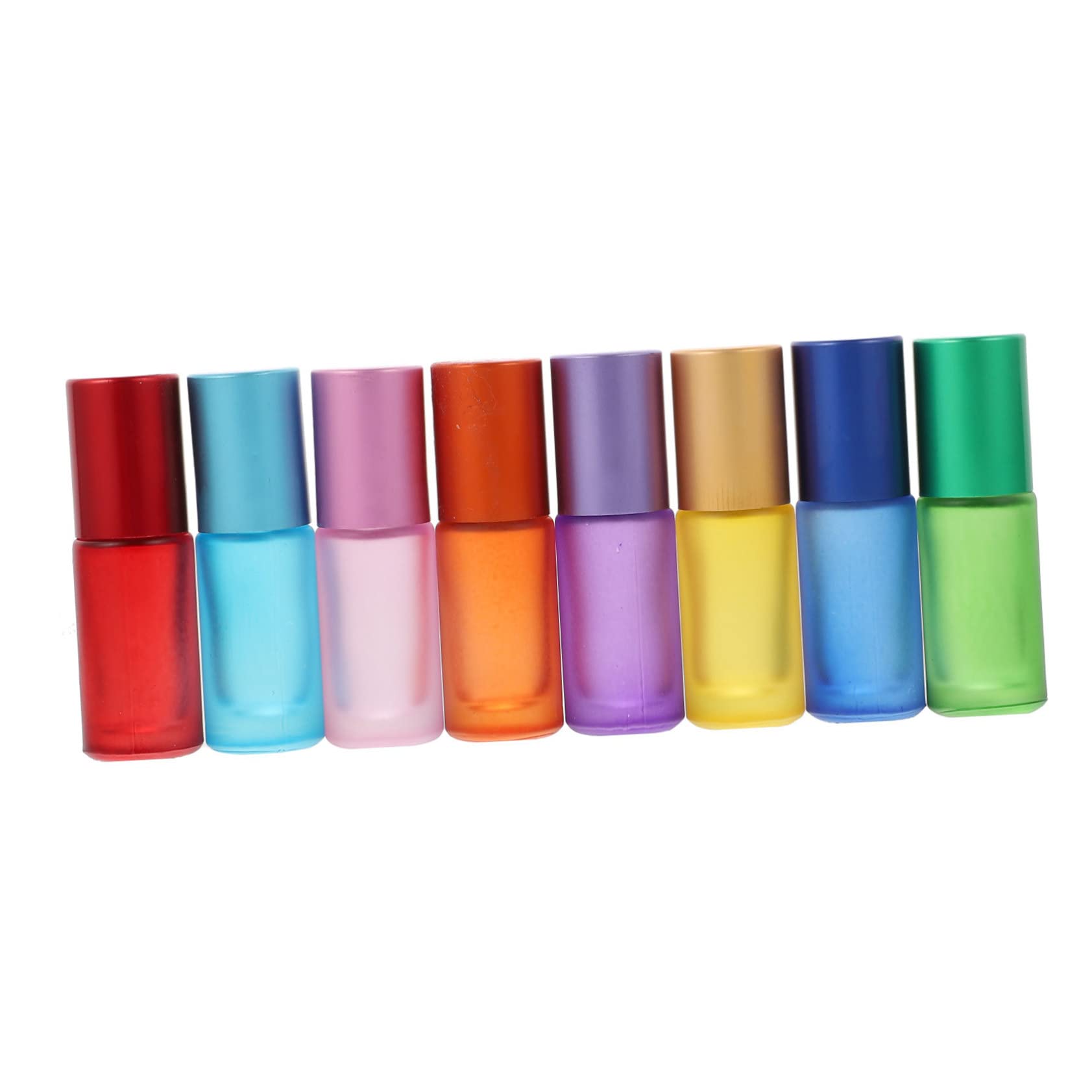 Flacon Roll-on en Verre 10ml Coloré, Lot de 16 Pièces