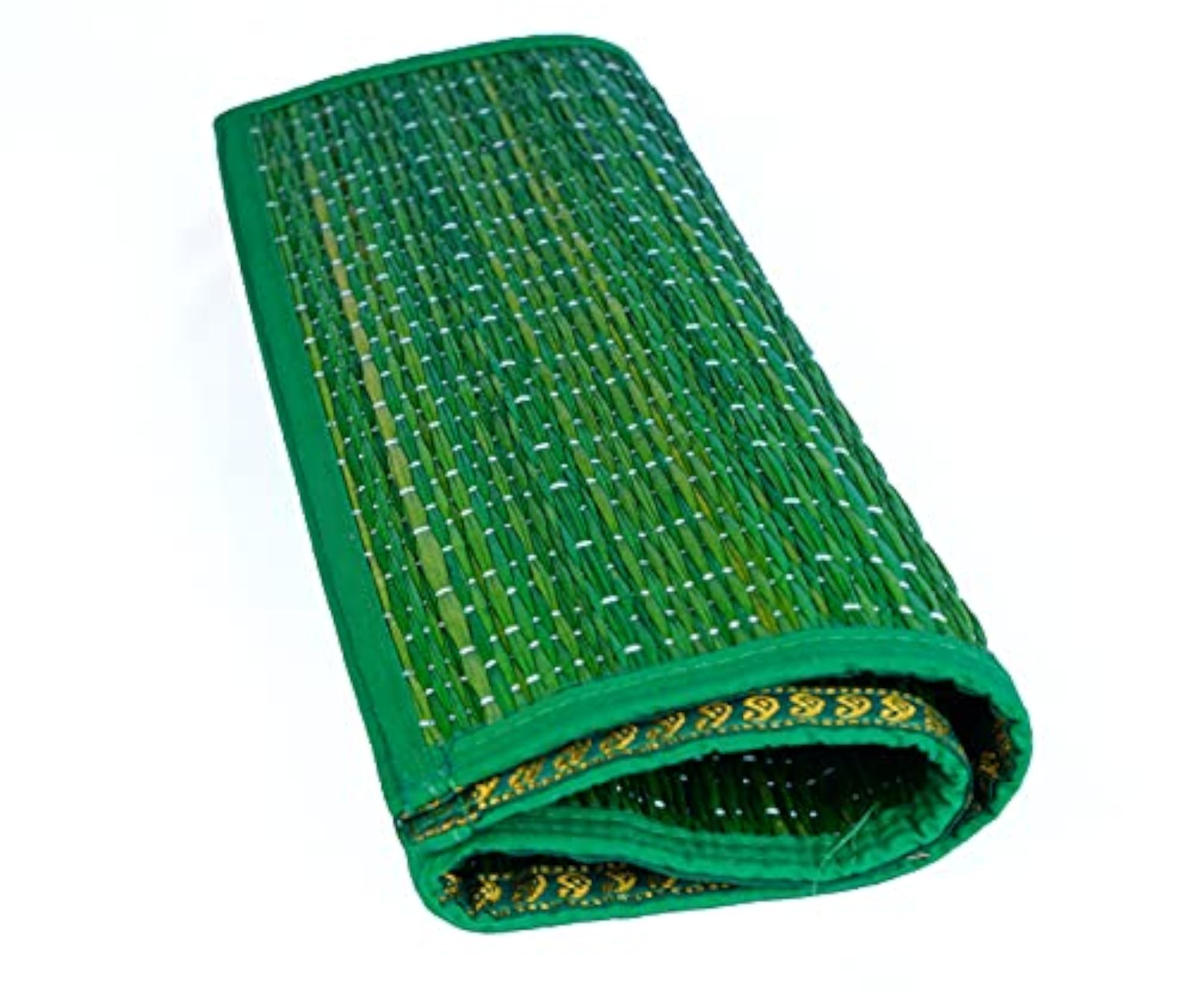 Pooja Mat DC314, Elegant Yellow Design