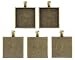 20 CleverDelights Square Pendant Trays - Antique Bronze Color - 1 Inch - 25mm - Pendant Blanks Cameo Bezel Settings Photo Jewelry - Custom Jewelry Making - 1"