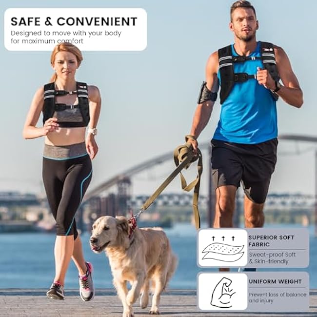 Weighted Vest Woman,6/8/12/16/20/25/30LB Weight Vest for Walking Jogging Workout,Running Vest with Reflective Stripe for Fitness Weight Loss Strength Training