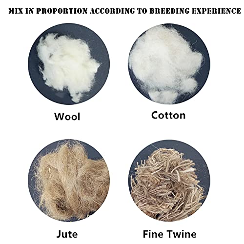 Image of YJJKJ Natural Mixing Nesting Material Pads for Bird Nest, Bird Nest Nesting Liners Great for Nest Building and Hideouts (80G / 2.8OZ)