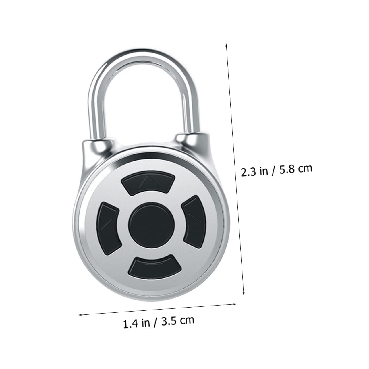 Homoyoyo 2 Stücke Smart Vorhängeschloss Tragbaren Schlüssel Gepäck Knopf Locker Tor Schloss Drahtlose Vorhängeschloss Legierung Silber