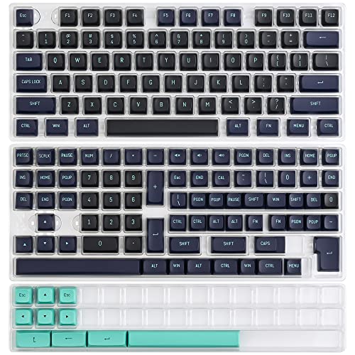 Image of Guffercty kred 160 Keys CSA Keycap PBT Double-Shot Ball Shape Custom Keycaps Set with 6.25u /7u Spacebar for ANSI & ISO Layout Cherry MX Gateron Kailh Switches(Shark-CSA)
