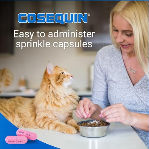Nutramax Cosequin for Cats Joint Health Supplement, Contains Glucosamine for Cats, Plus Chondroitin and Boswellia, Supports Healthy Joints, For All Breeds and Sizes, Sprinkle Capsules, 60 Count