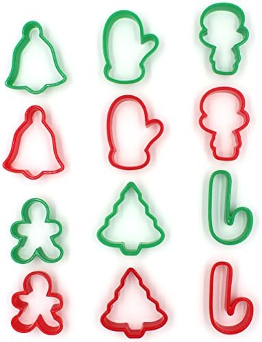HAZOULEN Plastic Mini Cookie Cutter, Set of 24
