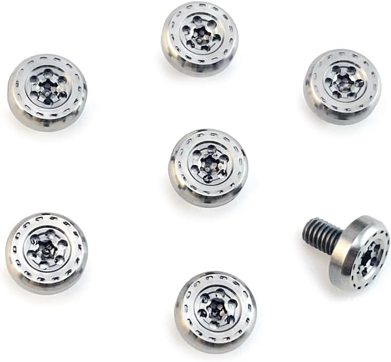 5PCS T8 Torx Titanium Alloy Screws, M3.5 Scales Handle Attachment Hardware Accessories in Silver