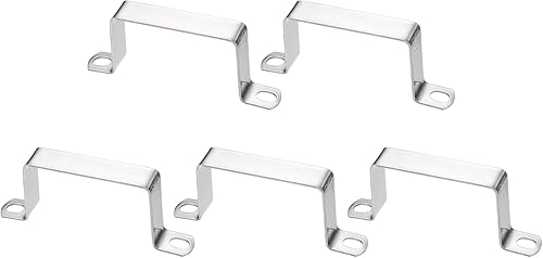 Miniatura 49 de HARFINGTON Abrazadera cuadrada de tubo 2.953x1.772 in 304 acero inoxidable hebilla de tubo cuadrado en forma de U abrazadera de tubo conector