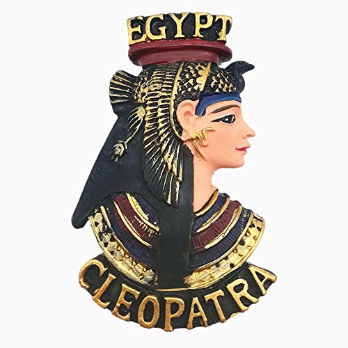 MUYU Magnet Aimant de réfrigérateur 3D Cléopâtre Egypte pour décoration de Cuisine en polyrésine Artisanale, Aimant de réfrigérateur de Voyage