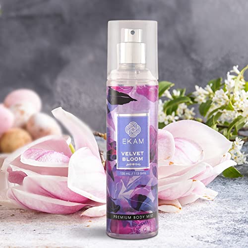 EKAM Violet Bloom Body Mist for Long-Lasting Fragrance, 135 ML  
