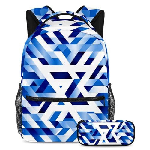 Sac à dos polyvalent grand format imprimé drapeau bleu résistant aux charges