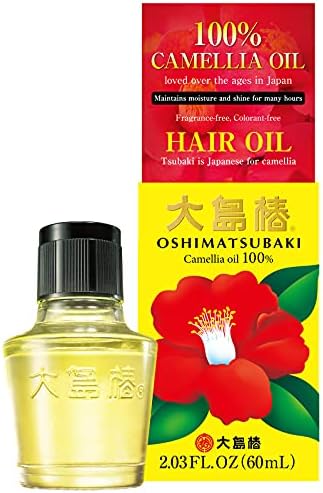 OshimaTsubaki Japanese hair care oil, 100% Camellia Oil for Hair, Skin and Nails (2.03 FL. OZ /60mL) English Ver.