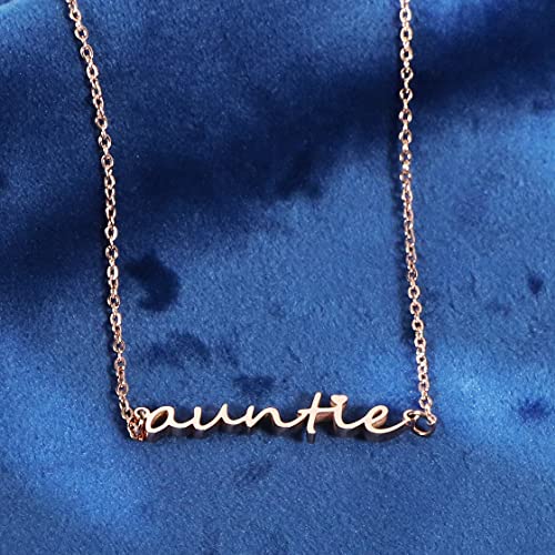 Ankiyabe Auntie Letter Necklace - Name Necklace for Aunt - Auntie Gift from Niece or Nephew - With Message Gift Card2