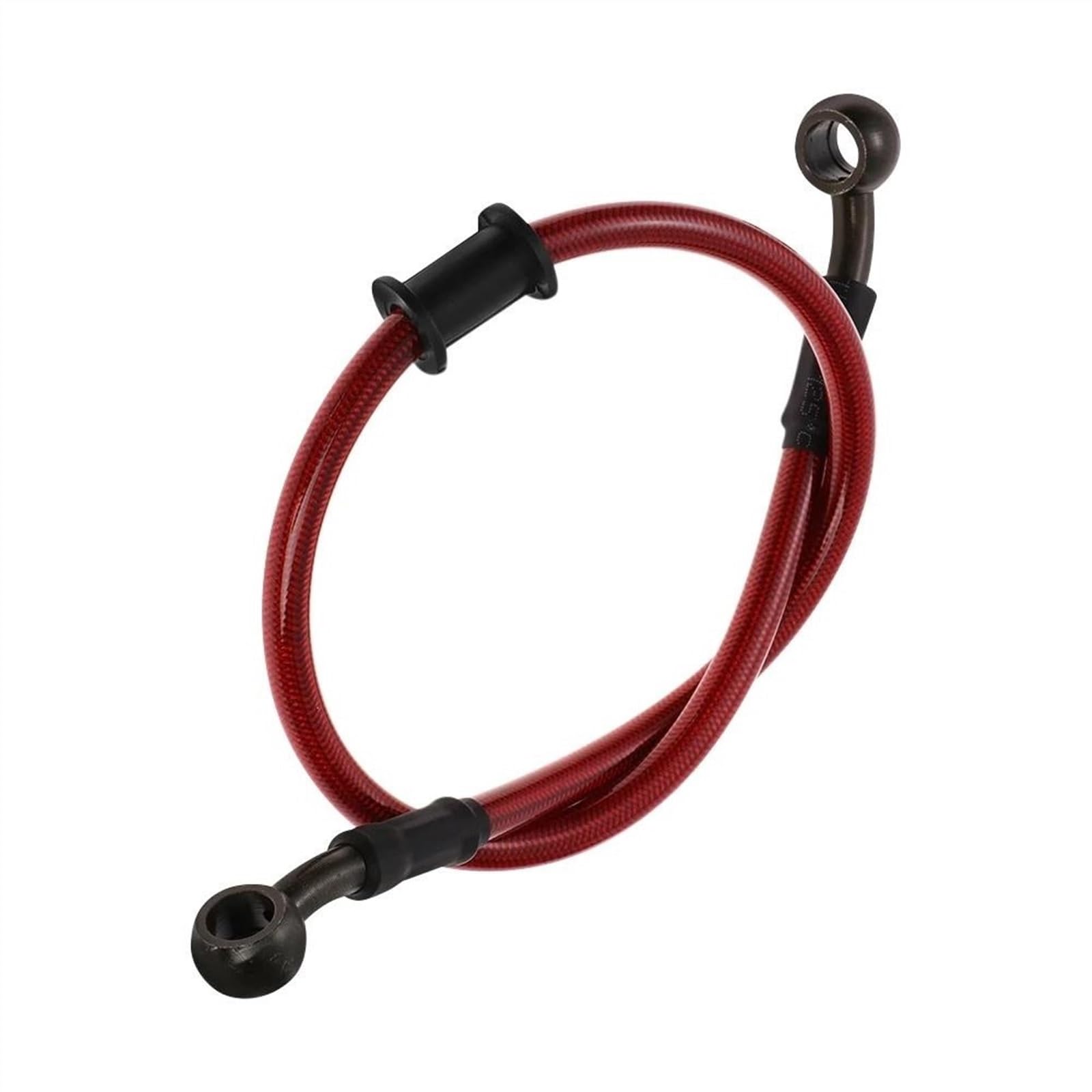 Ksxzw Black- Silver Motorbike Part Motorcycle Brake Line Motorbike Braided Steel Hydraulic Clutch Oil Hose Tube 700Mm(Black- Silver)