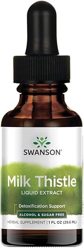 Swanson Extracto líquido de cardo mariano (sin alcohol y azúcar) 1 onza (1.0 fl oz) líquido