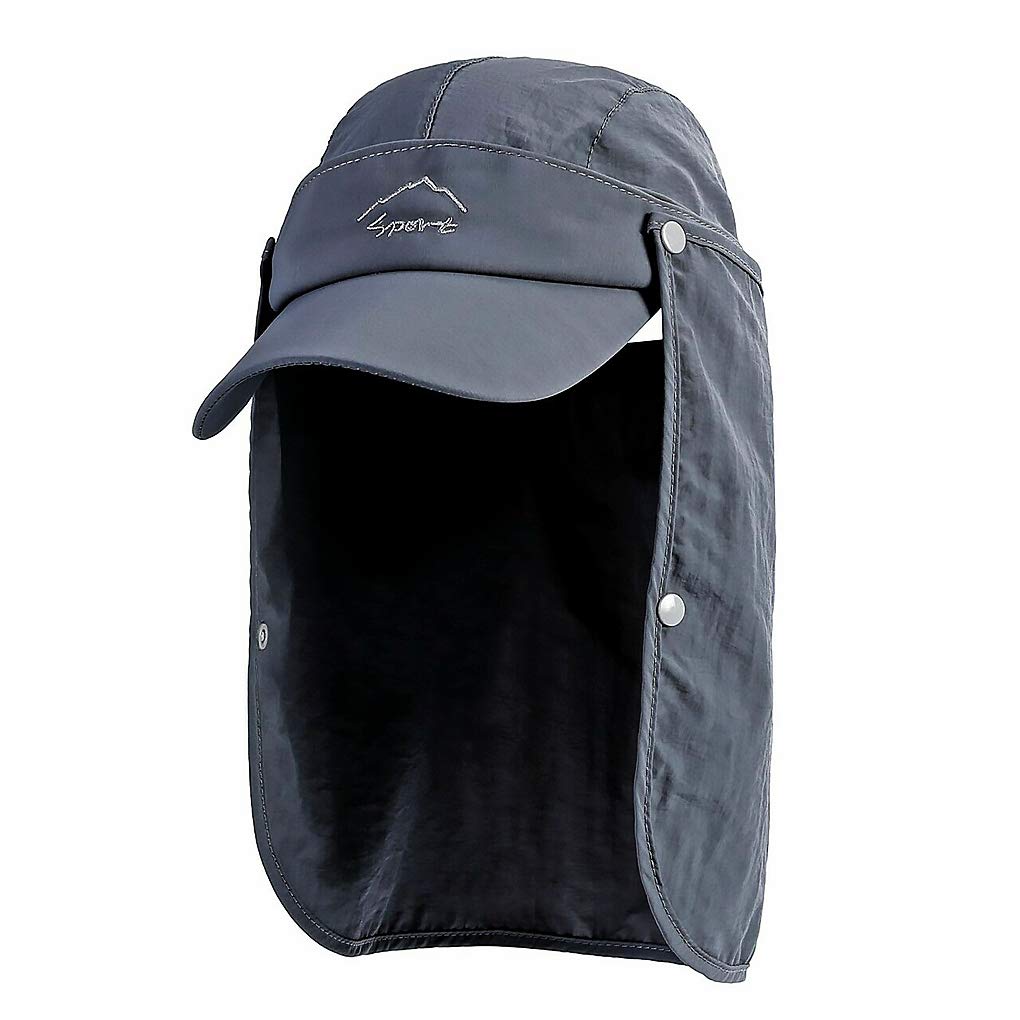 Chapeau de pêcheur à séchage rapide - Protection UV - Pliable - Coupe-vent - Pour la pêche, le camping, la randonnée - Vert militaire