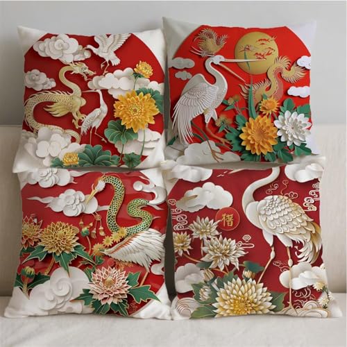 Housse coussin 80x80cm rouge pour rénover vos grands coussins - 3