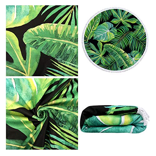 Violet Mist Microfiber Beach Towels Oversized Round Hawaiian Beach Blanket Sand Free Quick Dry Hippie Boho Circle Bath Towel Absorbent Tropical Meditation Rug Yoga Mat Throw Fringe Tapestry 60" Tpl #TOP1