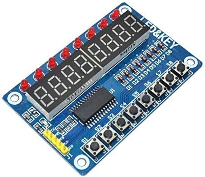 TECNOIOT 5pcs TM1638 Module Key Display 8-Bit Digital LED Tube - Image 3