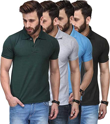 Image of T.N.X Men's Regular Fit Polos (Pack of 4)