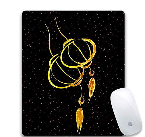 Preisvergleich Produktbild Gaming-Mauspad, Strapazierfähiges Gummi, Schöne Zwei Gelbe Laternen, Mauspad Für Office-Spiele Auf Einem Tragbaren Laptop