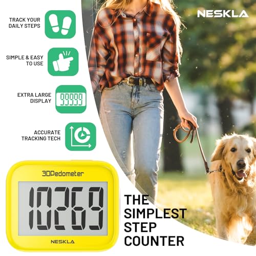 Image of 3D Pedometer for Walking, Simple Step Counter with Large Digital Display, Step Tracker with Removable Clip Lanyard, Accurately Track Steps for Men Women Kids Adults Seniors