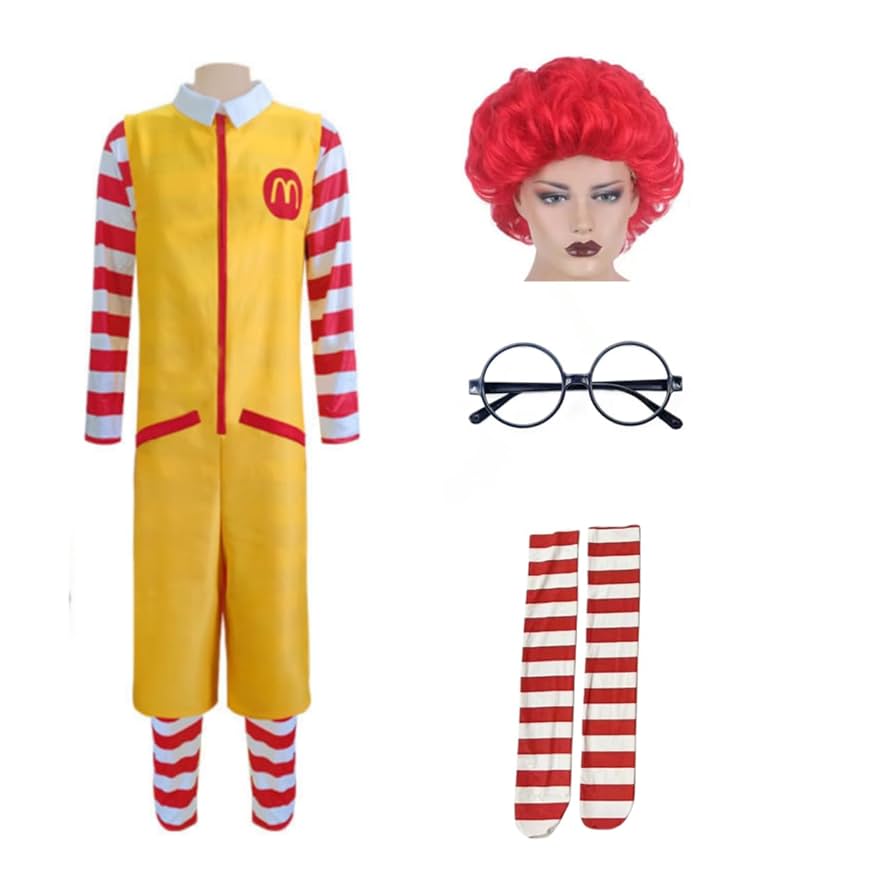McDonald's コスプレ衣装 セット Amazon.co.jp: マクドナルド マック コスプレ 仮装 ハロウィーン