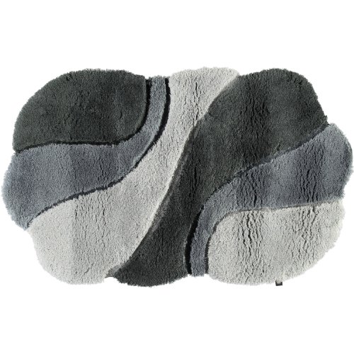 Preisvergleich Produktbild RHOMTUFT Badteppich Ambiente perlgrau / blei / Zink - 1308 65x110 cm