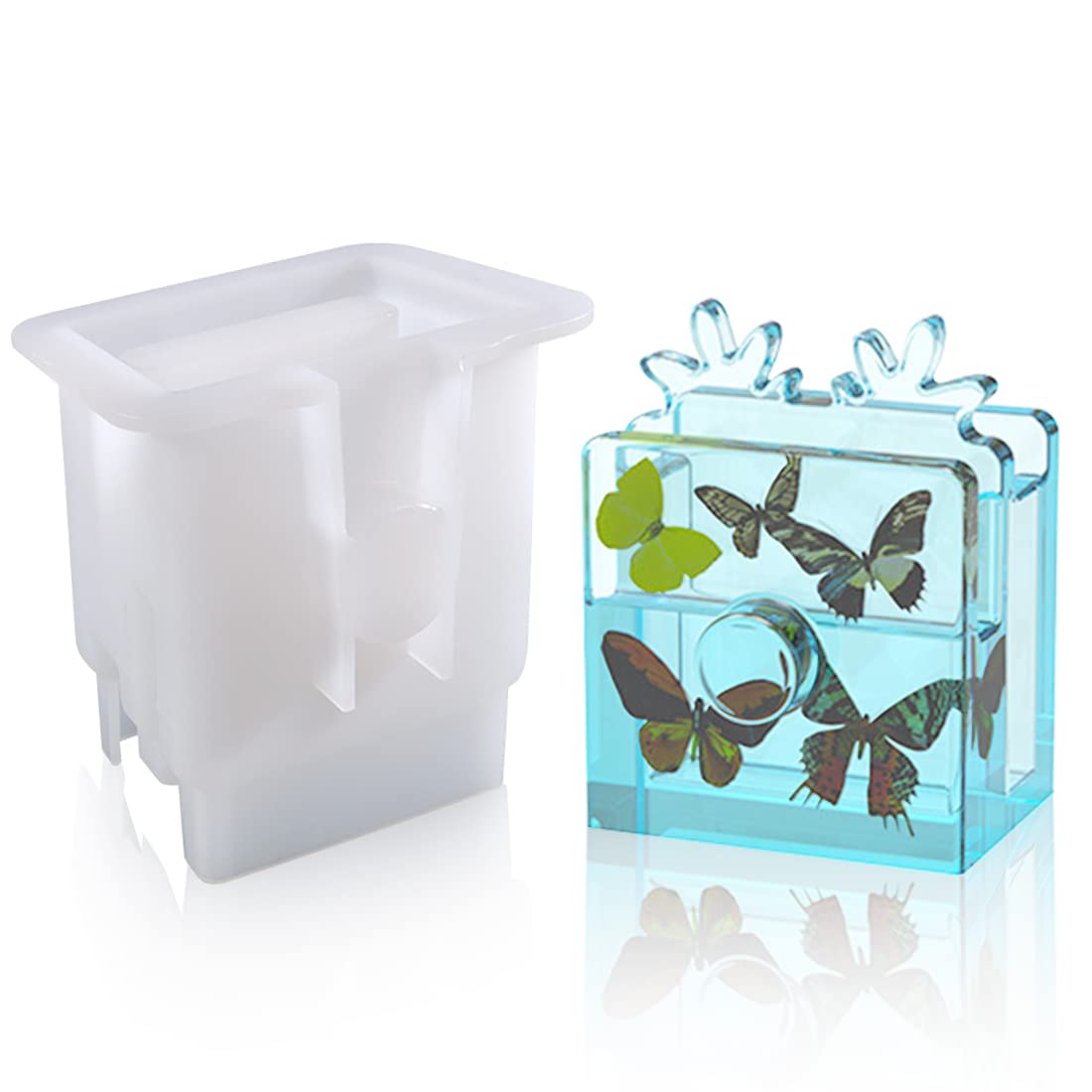 Voyyphixa Rond Moule Boite Silicone Resine Epoxy Avec Couvercle Moule De Coulée Boite Rangement Jar Resin Molds Moule Silicone Pour Moulage Resine DIY