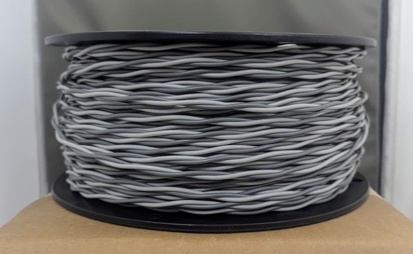 Underground Pet Fence Wire – Twisted Pair 16 AWG Solid Bare Copper – 500 FT (White/White) – Direct Burial Rated – Made in USA