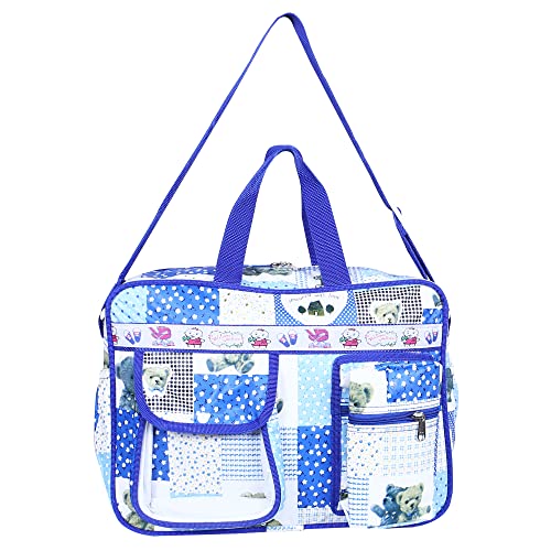 Image of Sharma Clothing Waterproof Diaper Bag /Mother Bags with Two Side Pocket for Carry Baby Milk Bottle (Dark Blue)