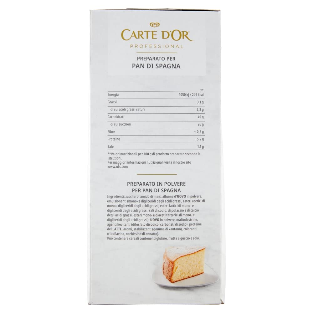 CARTE D'OR preparato per Pan di Spagna - 3 x 400g (Confezione da 2)