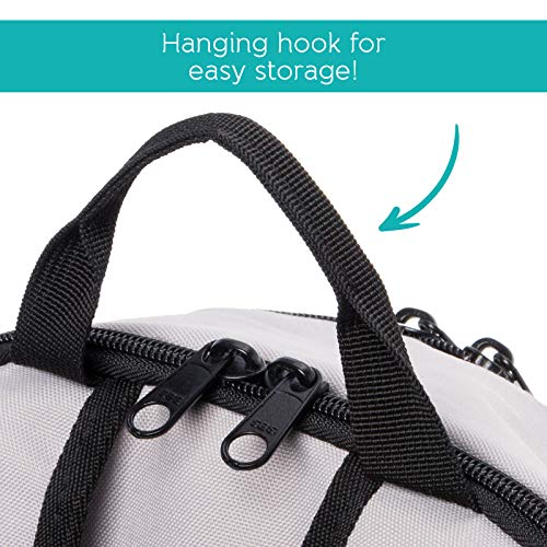 LISH Vinyasa Yoga Mat Backpack - Multipurpose Lightweight Gym Tote Bag with Straps (Light Grey)