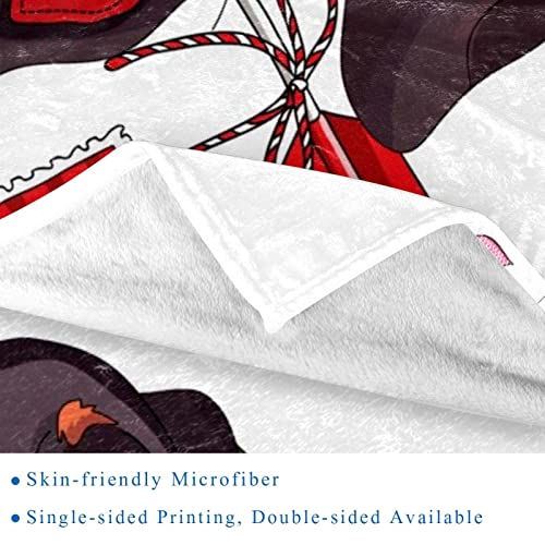 Couverture douce teckel en microfibre de qualité supérieure