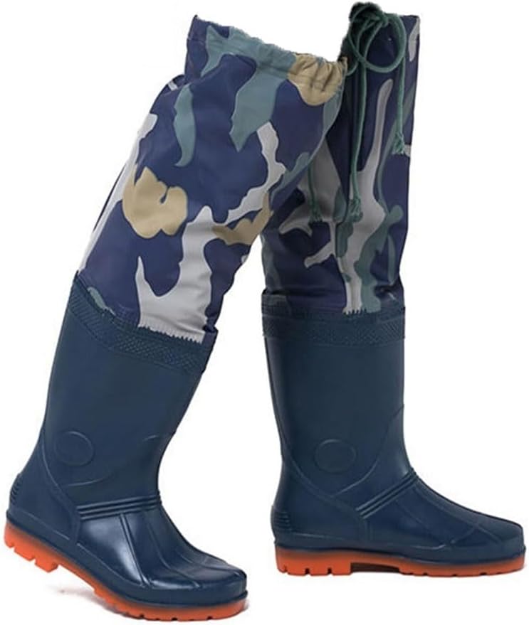 Hip Waders 60cm High PVC Waterproof Buttocks For Waders, Suitable For Fishing/transplanting/farming/camping