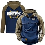 Photo Gallery qianyifu felpa con cappuccio a mezza zip per uomo vintage giacca a maniche lunghe per r.a.in.bo.w s.ix s.ie.g.e pullover patchwork maniche con cappuccio tops drawstring hoodie con tasca a-5 l Photo Gallery qianyifu felpa con cappuccio a mezza zip per uomo vintage giacca a maniche lunghe per r.a.in.bo.w s.ix s.ie.g.e pullover patchwork maniche con cappuccio tops drawstring hoodie con tasca a-5 l