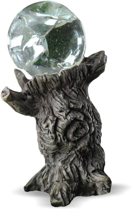 Georgetown Home & Garden Miniature Stump Crystal Gazing Ball Garden Decor