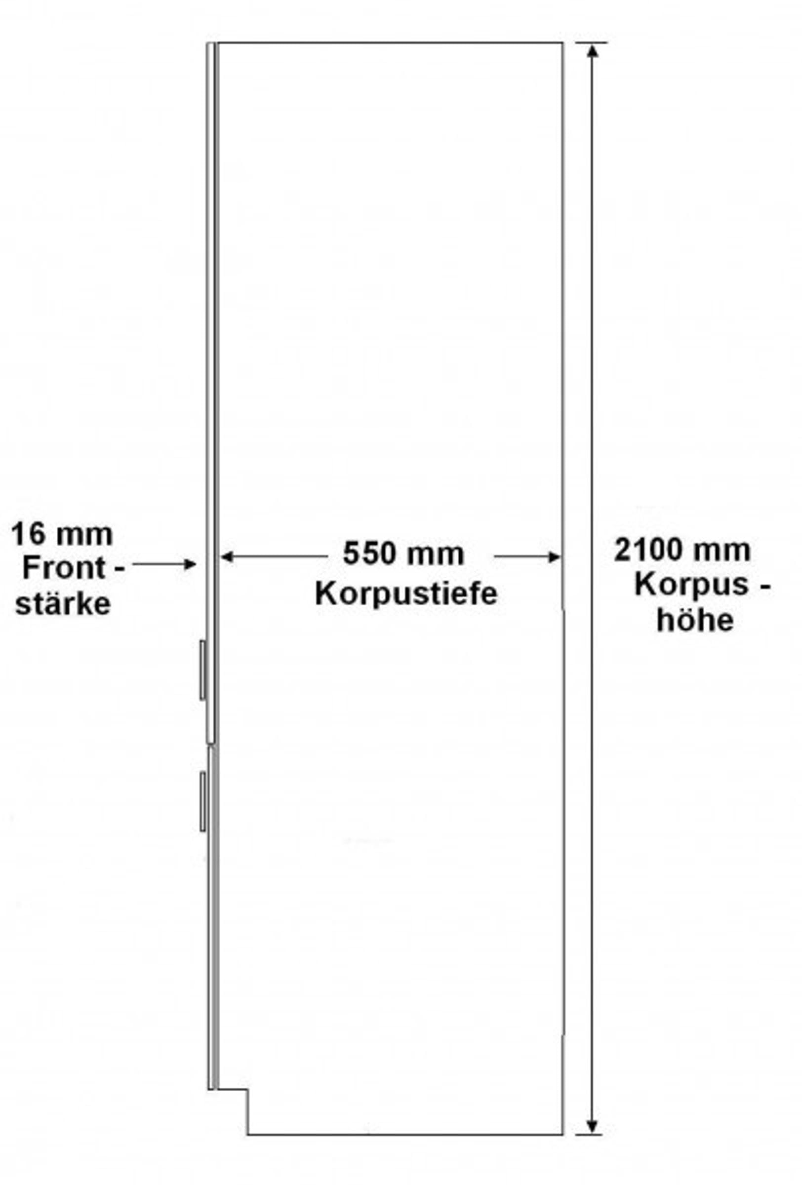 Küche Bianca I 240 + 160 cm Küchenzeile Hochglanz weiß Küchenblock Einbauküche