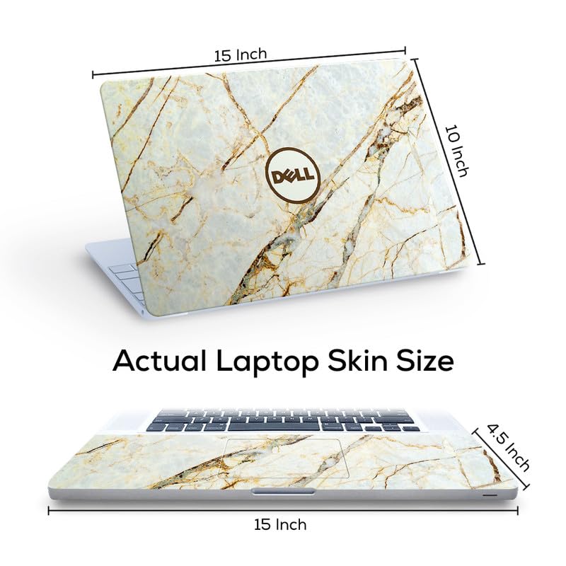 Image of Galaxsia Marble D2 Vinyl Laptop Skin /Sticker /Cover /Decal Compatible for Any Dell Laptop of Size 15.6 inch Inches Laptop Or Notebook, Pack of 1