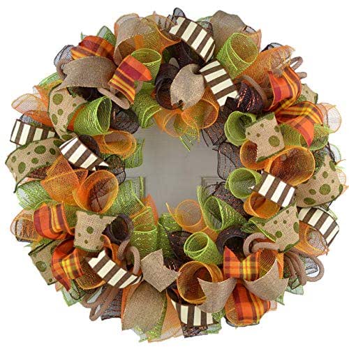 Fall Door Wreaths Yellow Thanksgiving Autumn Door