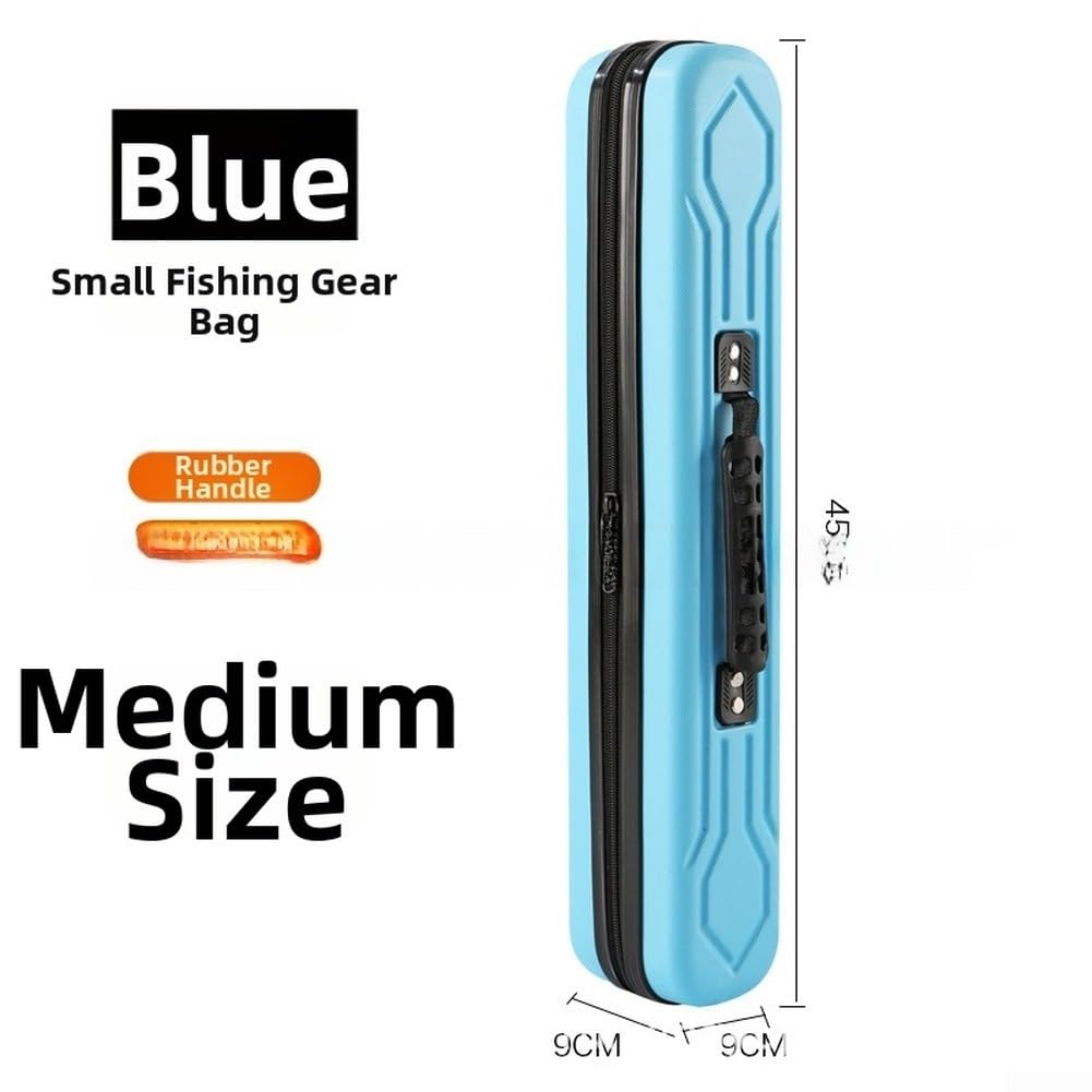 Funda impermeable PVC para caña de pescar 45 cm azul