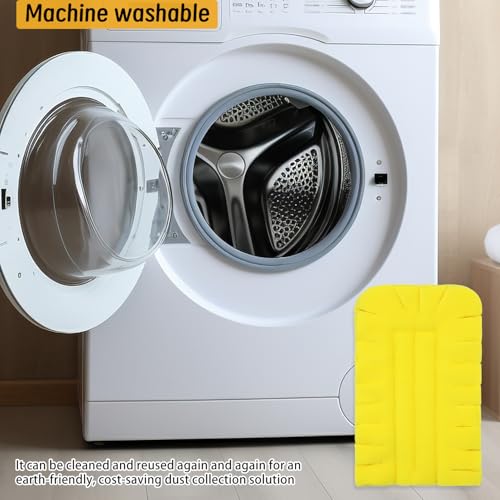 Image of Dohia Duster Refills Fleece Refills Hand Dusters Cleaning Reusable Duster Pads Washable Dusters for Cleaning Ceiling Fan Hardwoods Window Kitchen Floor ST4-CCX (Yellow)
