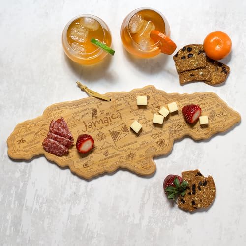 Tabla de cortar con forma de Jamaica en bambú miniatura 5