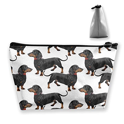 Dachshund Dog Makeup Bag, Adorable Roomy Cosmetic Pouch Multifunction Toiletry Cases Travel Accessories Organizer Storage Bag with Zipper for Men Women
