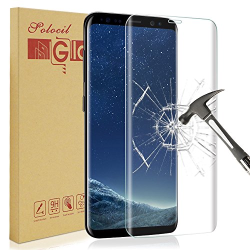 Solocil Verre Trempé Galaxy S8 Plus, Galaxy S8 Plus Protection écran Anti Rayures -Haute Définition -sans Bulles d'air -Ultra Résistant Dureté 9H pour Samsung Galaxy S8 Plus
