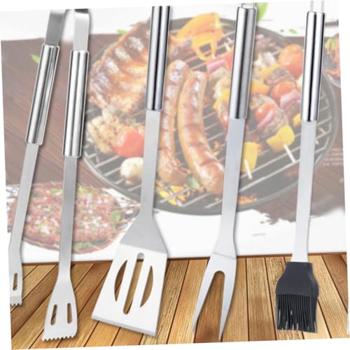 Set de 5 herramientas para parrilla de acero inoxidable miniatura 2