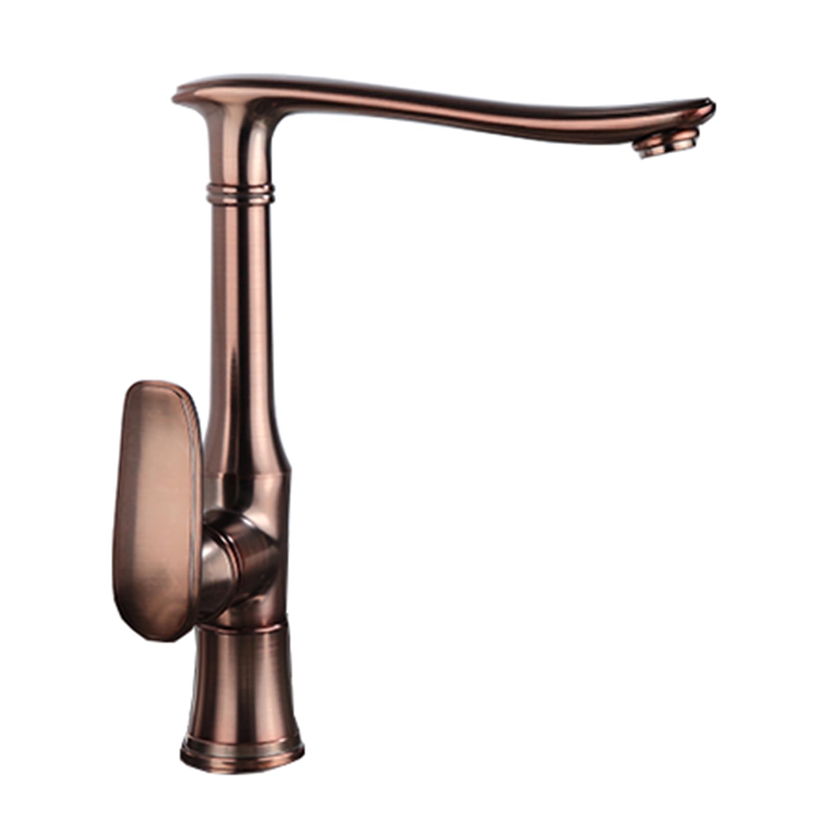 ZYCHSJXA Kitchen Mixer Taps 1 Hole Single Handle Rotable Tap Hot and Cold Water Brass,Retro Red