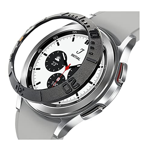 Topictogo Aluminum Bezel Ring For Galaxy Watch 46mm - Galaxy Watch 4 - Gear S3 Frontier & Classic - Compatible Adhesive Cover Scratch Protector Accessories