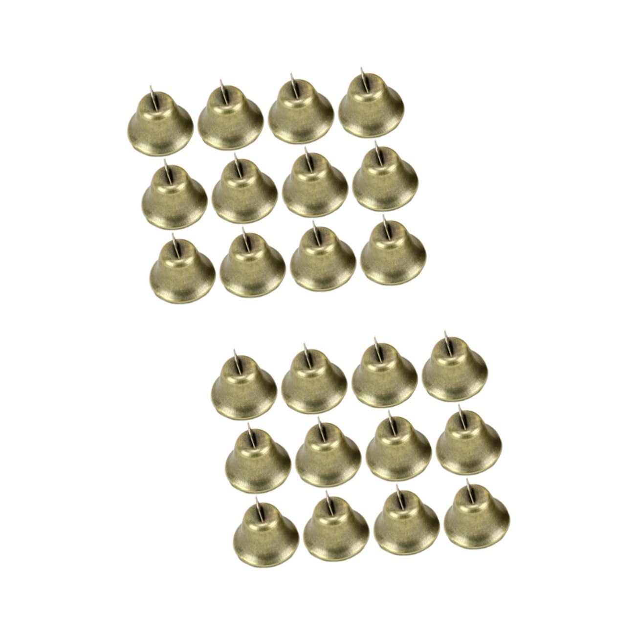DOITOOL 2sets 20pcs Retro Horn Bells DIY Accessories for Crafting and Wind Chimes Hanging Bell Ornaments for Christmas Tree Decor and Party Decorations 20pcs*2