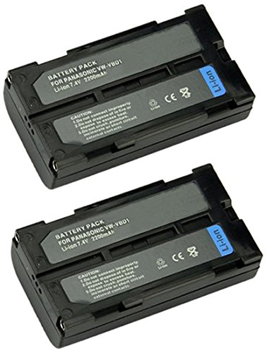 ValuePack (2 Count): Digital Replacement Camera and Camcorder Battery for Panasonic VW VBD1, VBD1E - Includes Lens Pouch