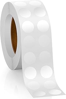 3000 Pieces Clear Circle Stickers Clear Round Stickers Adhesive Clear Sticker Envelope Mail Seal Stickers Gloss Round Tape...